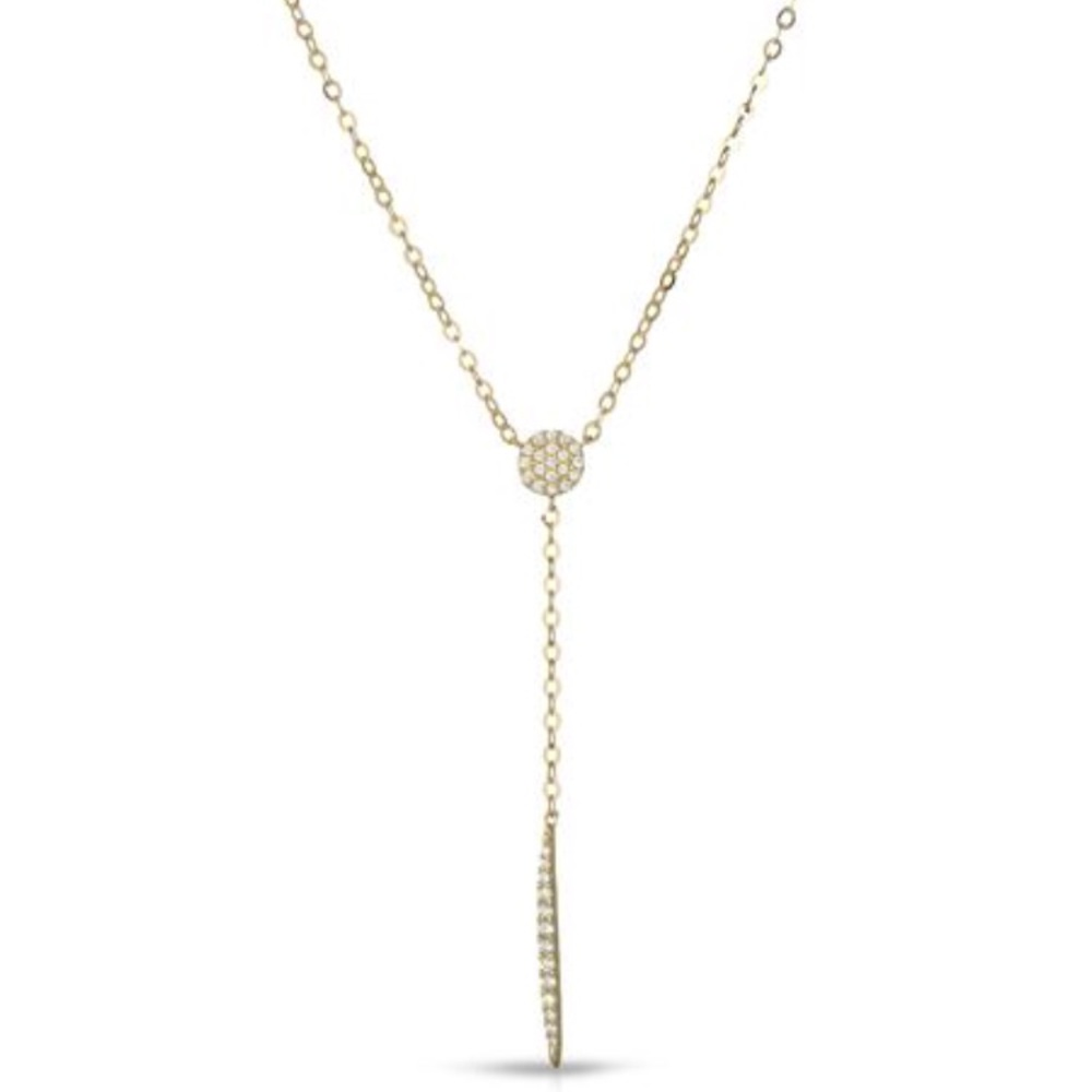 New Necklace with Cubic Zirconia 14k/925